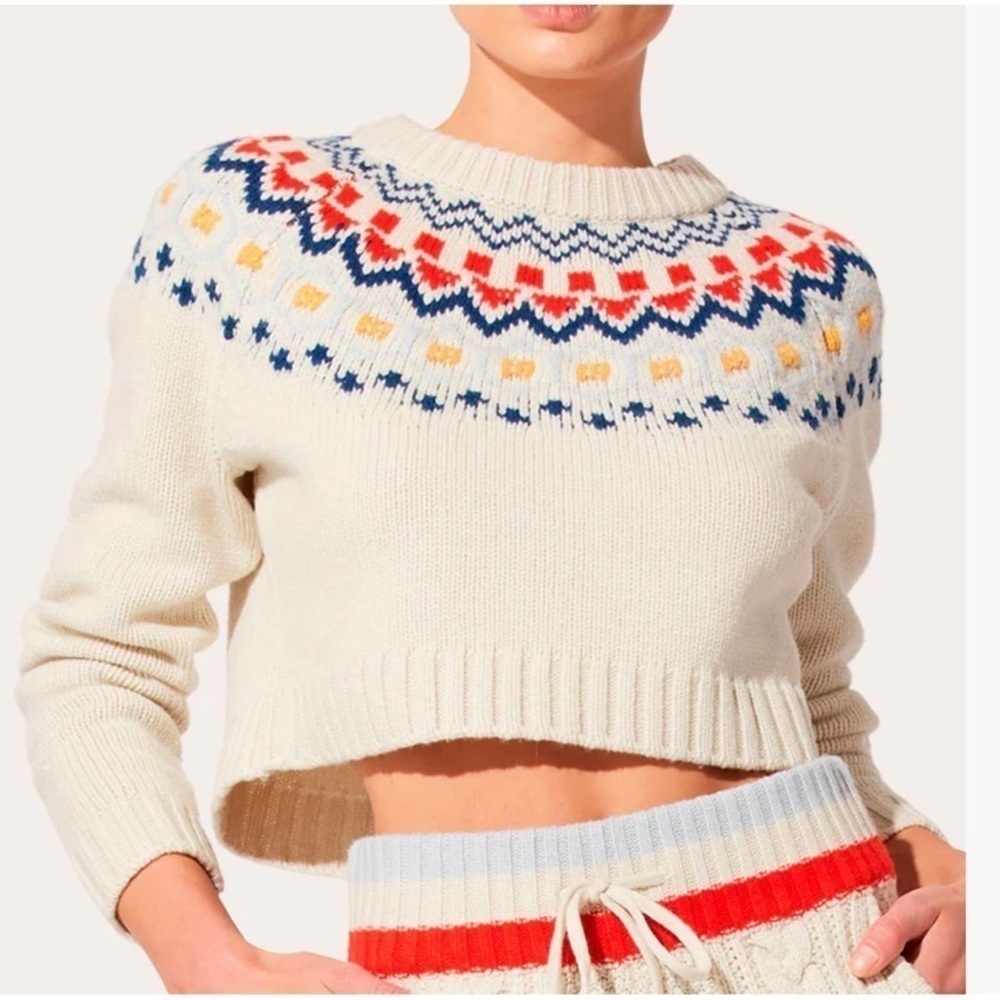 Solid & Striped The Carly Pullover Fairisle Sweat… - image 1